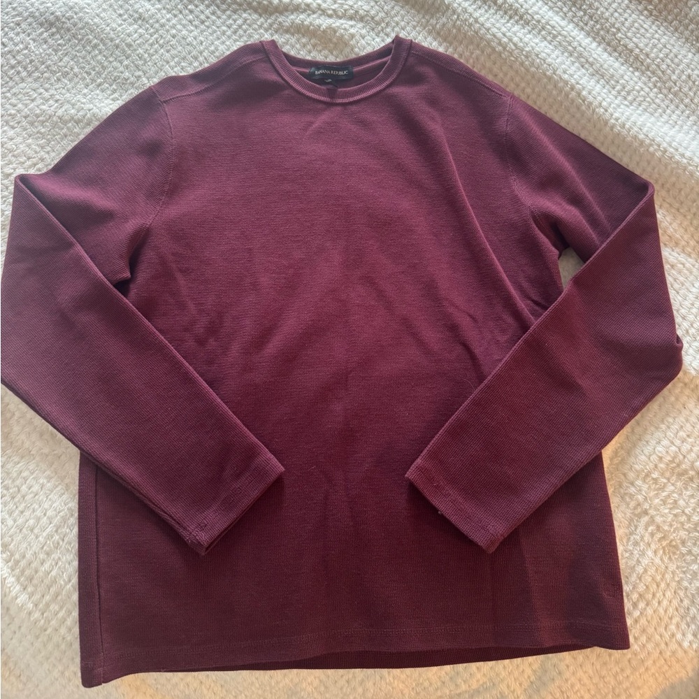 Banana Republic Deep Red Knit Top